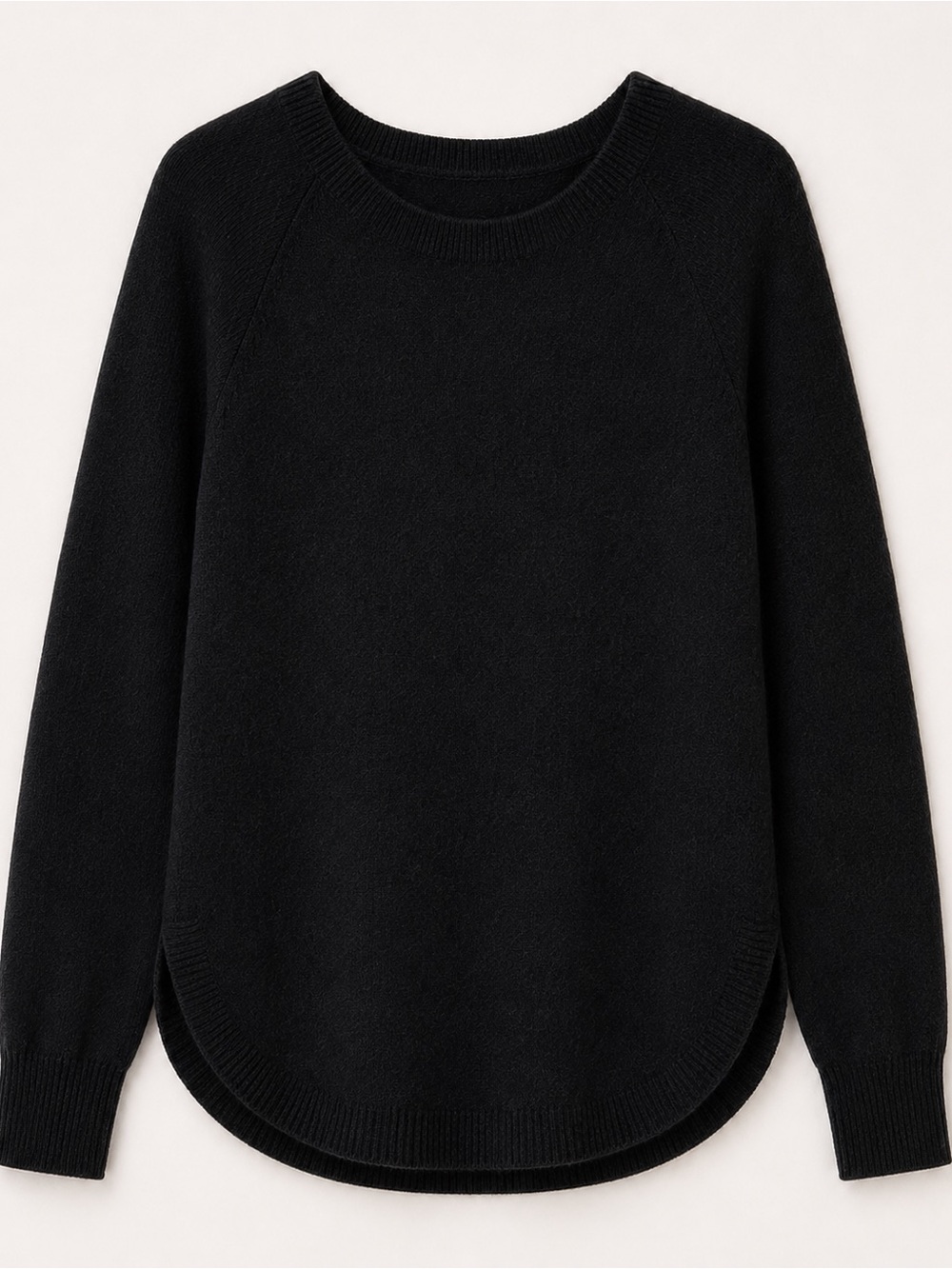 Beautiful Belle France 100% cashmere sweater in classic black, size Large